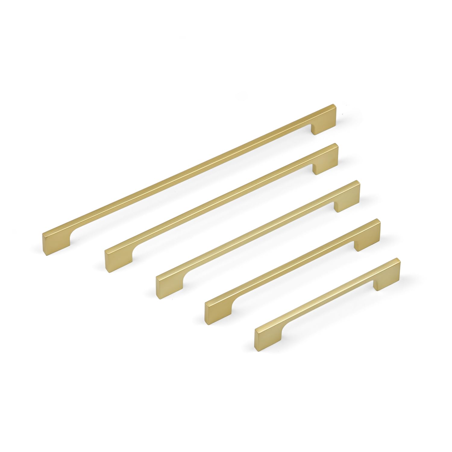 Handle & Home Brushed Brass Cabinet Handle 224Mm – Modern Slim Zinc Drawer Pull For Kitchen Cupboards, Wardrobes And Furniture Doors