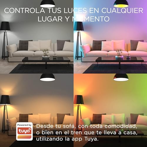 Integral LED 2 Pack Smart GLS B22 Dimmable Colour Changing 2.4GHz WiFi Bulb – Warm, Cool & Daylight White 2700K-6500K, 806lm, 8.5W (60W Equivalent) – App Controlled and Alexa & Google Home Compatible - Image 5