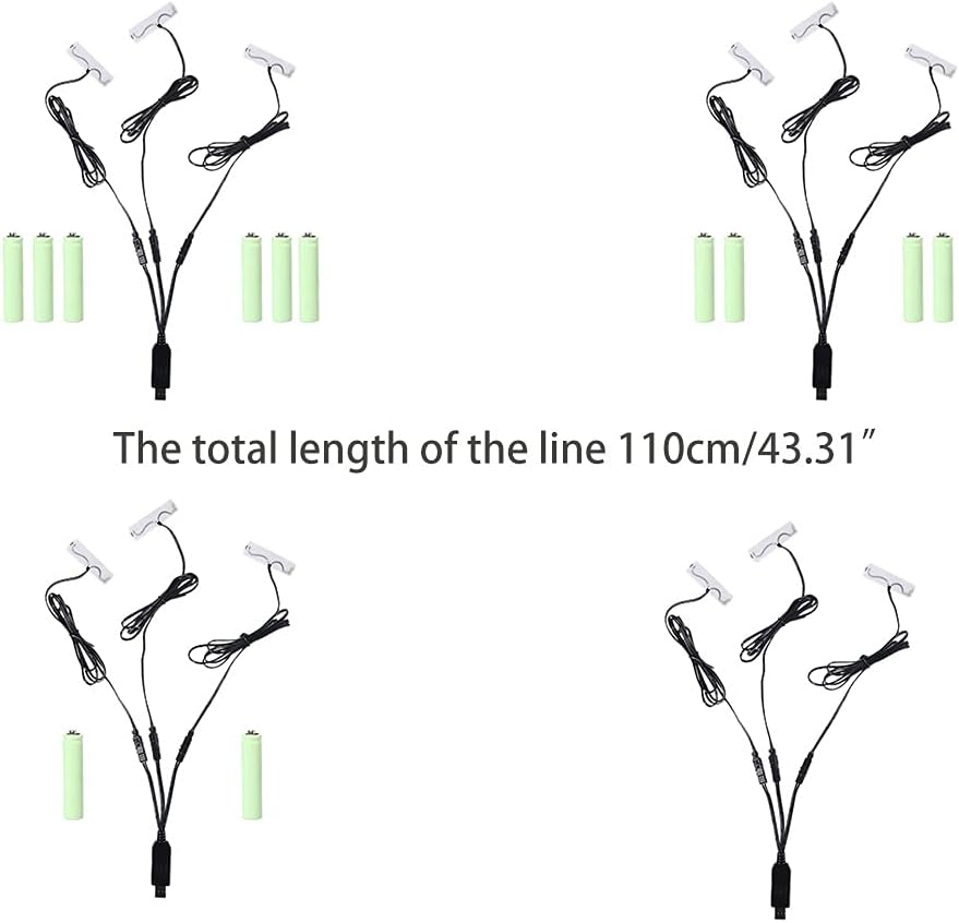 3in1 AA Batteries Eliminators USB Power Supply Replace 1-4pcs1.5V AA Batteries for Clock Toys Holiday Lights Radio, 4.5V type