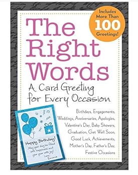 Hardcover Right Words for Every Occasion: A Greeting Card for Every Occasion Book