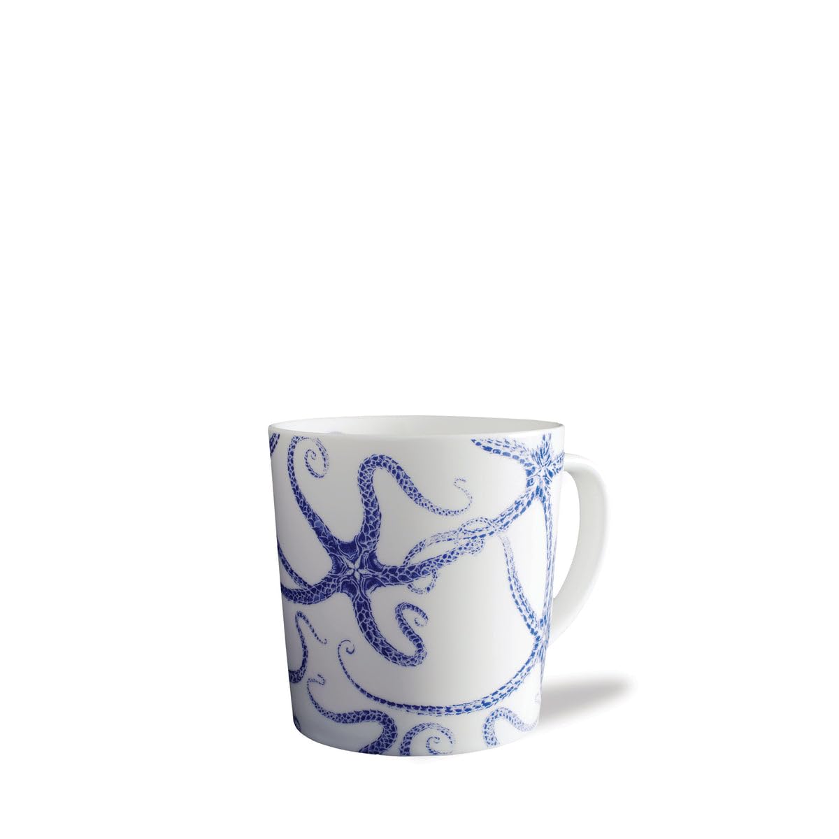 Caskata Starfish Oversized Mugs Set of 4 | High-Design Premium Lead-Free Porcelain Blue Mug Set for Entertaining or Everyday | Unique Party Mugs for Wedding or Birthdays | 14 oz