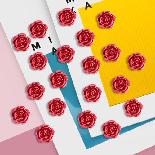 Image of 20 Pcs Enamel Rose Flowe Brooches Pins for Women Colorful Floral Brooch Flower Lapel Pin Badge Crafts Breastpin Jewelry Gift for Women Men Clothing Bags Backpacks Jackets Hat