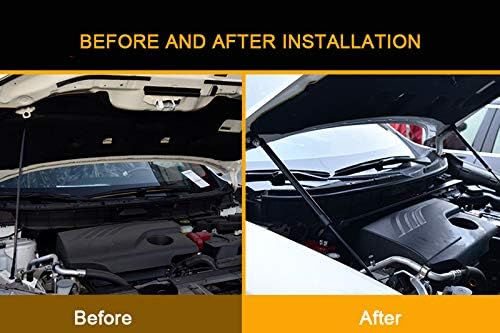 Miniatura 3 de ITrims Accesorios de coche para Nissan Rogue X-Trail 2014-2021 Coche Motor Hood Shock Struts Amortiguador Levantador Negro