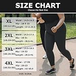 MOREFEEL Plus Size Leggings for Women-Stretchy X-Large-4X Tummy Control High Waist Spandex Workout Black Yoga Pants