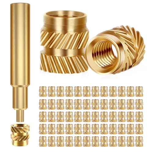 Image of Heat Set Insert Tip for M2.5 with Qty 100 M2.5 Inserts.3D Printing Accessories.Compatible with Weller SP40NUS /Hakko FX-888D /900M and T18 Irons, Soldering Iron Tips for Threaded Inserts 
