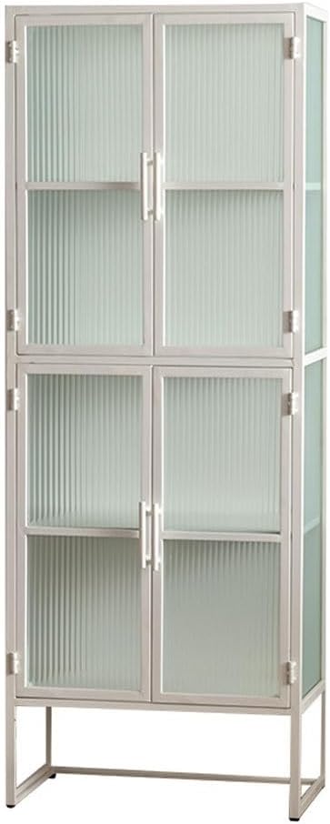 Sideboard Cabinet White Wrought Iron Entryway Cabinet Shoe Cabinet Living Room Storage Side Cabinet Modern Simple Glass Sideboard Sideboard Cabinet with Drawers