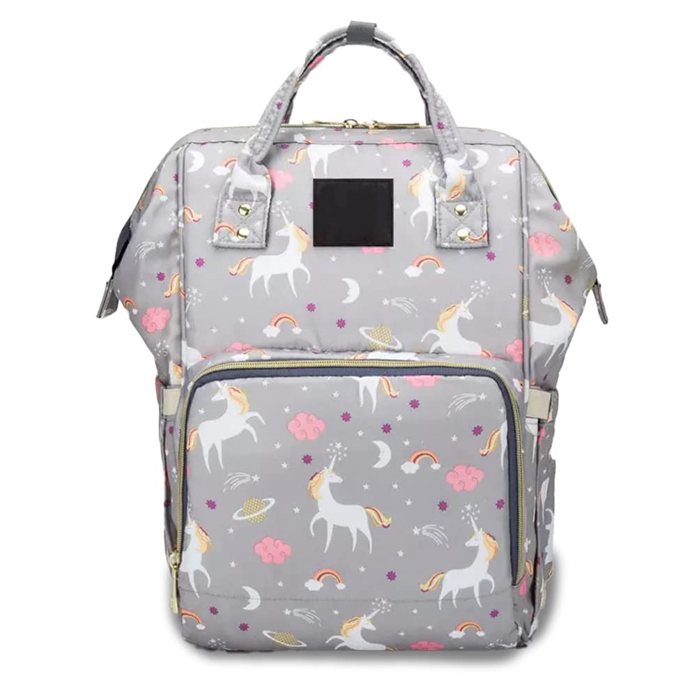 Chinmay Kids Diaper Bag Nursing Maternity Backpack, Waterproof Multifunctional Travel Bag Large Size (20 x 18 x 40 cms)(Blue) (Grey Unicorn)-picture-18