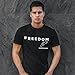 Freedom Shirt – Simple Freedom Text with Charlie Kirk Signature T Shirt for Men & Women Patriotic Tee Red Medium