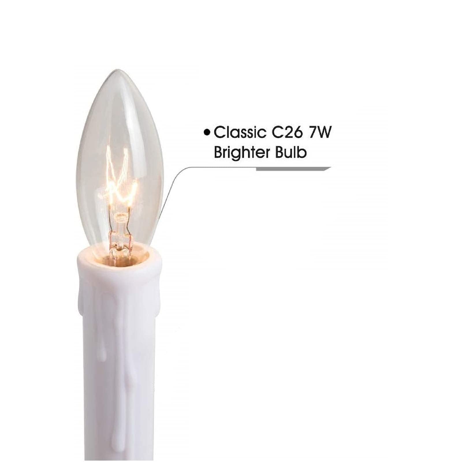 SUNSGNE 25 Pack G40 LED Light Bulbs, E12 Candelabra Base Bulb, 0.6W LED