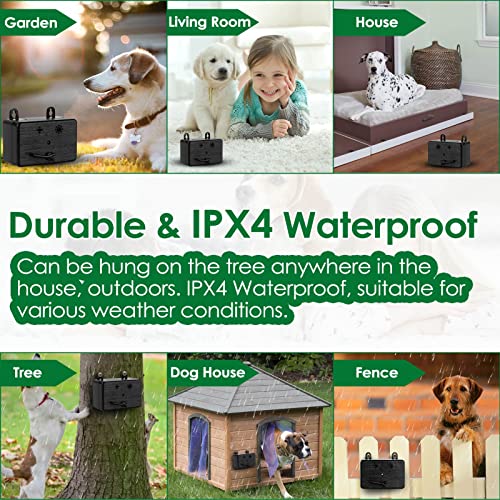 Anti Barking Device Dog Barking Control Device With 4 Modes, 50Ft Ultrasonic Stop Dog Barking Training Tool Waterproof Pet Gentle Anti Dogs Barking Deterrent Device No Bark Devices For Indoor Outdoor #TOP3