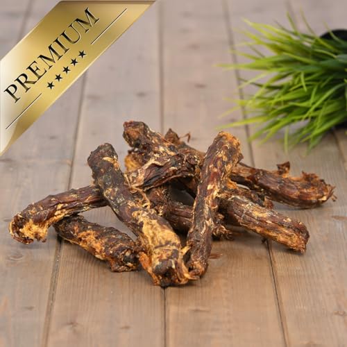 Lyra Pet® 1 kg Entenhälse naturbelassen | Fettarmer Kausnack | Proteinhaltiges Leckerli für alle Hunde | Gut verträglich | Getrockneter Kauartikel | 100% Natur | Reich an Kalzium & Proteinen