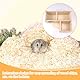 Hamster Haus aus Holz 22.5x18x8cm, Hamster Mehrkammernhaus, Hamster Versteck Hamster Haus Holz, Hamster Eckhaus Hamster Holzhaus Käfig für Zwerghamster, Rennmaus, Chinchilla und Kleine Haustiere