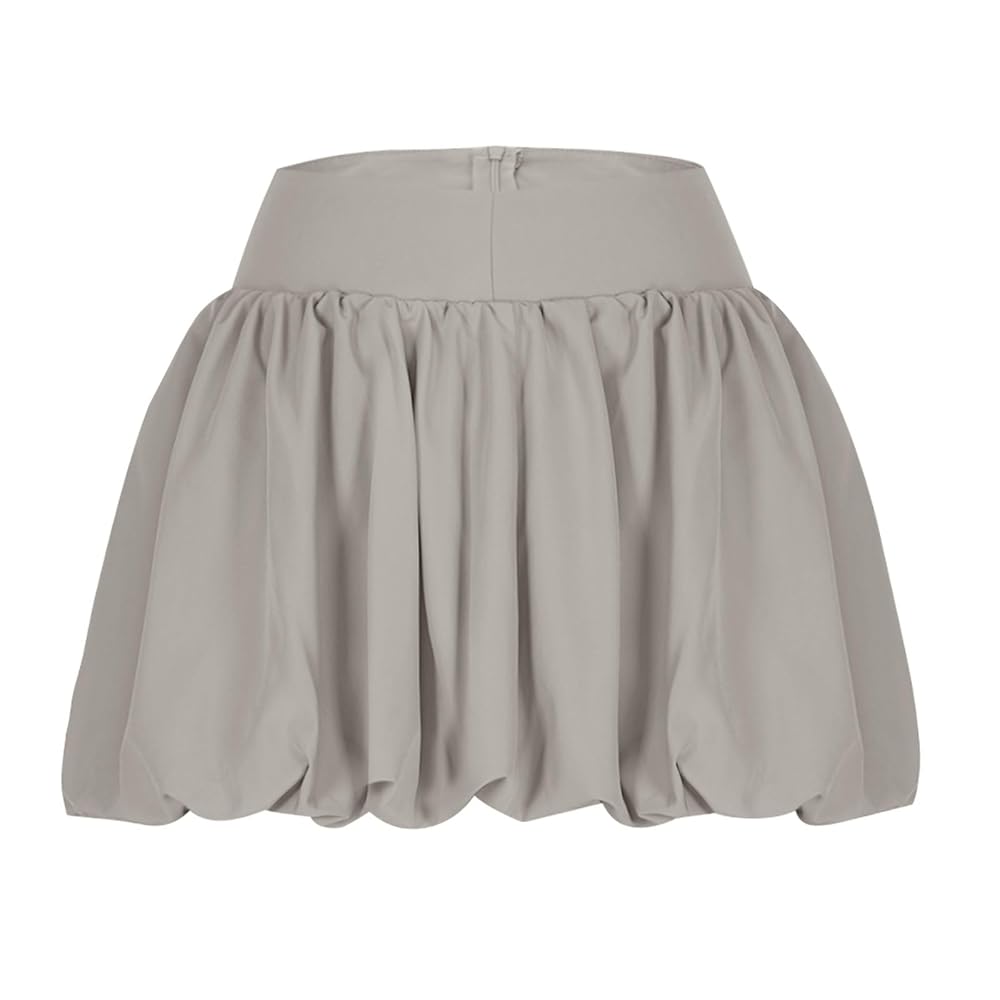 Mini Skirts for Women Y2K Bubble Skirt High Waist Ruffle Hem
