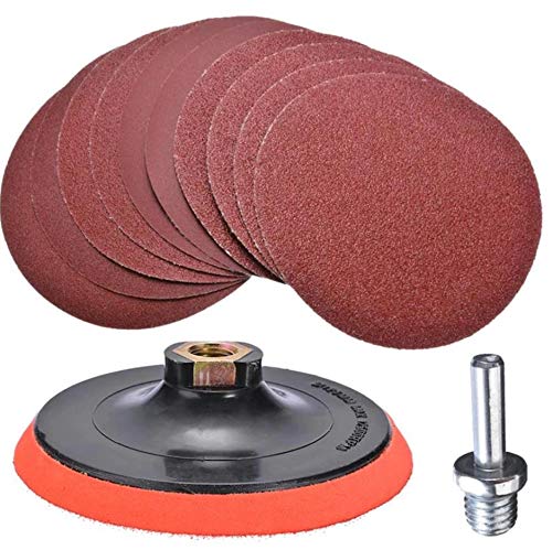 Cırt Zımpara Seti + Matkap Aparatı 115 mm 20 Parça Avuç İçi Taşlama Spiral Set
