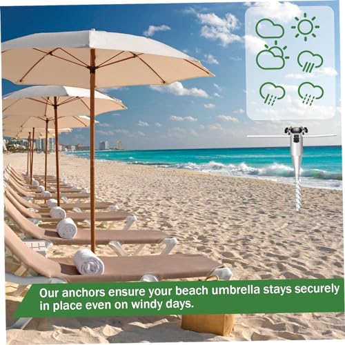 Ancre de sable pour parapluie de plage 20 pouces support de sol réglable spiral