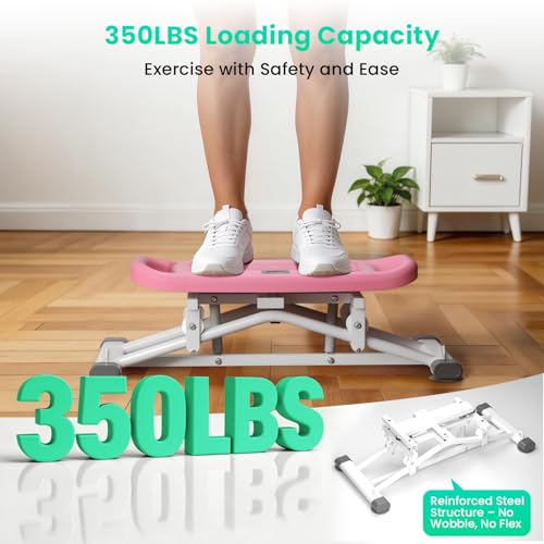 Image of Balance Board for Adults, Rocking Stepper with Resistance Bands, 300LBS Portable Wobble Board, Quiet Side to Side Ski Simulator Trainer Exercise Machine for Home Gym Core Workout