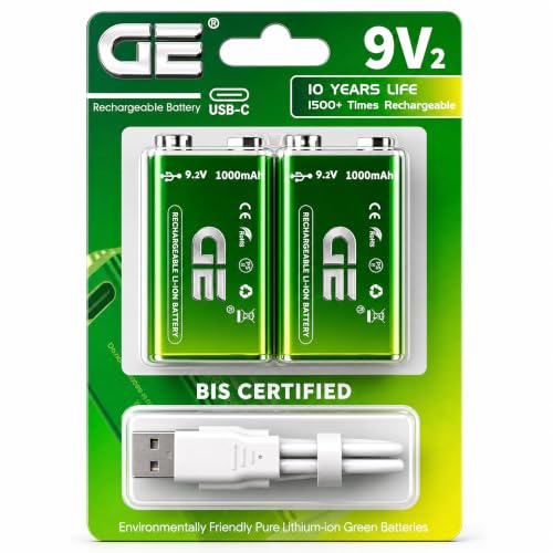 Image of 🅶🅴⇝9V-Rᴇᴄʜᴀʀɢᴇ Pʀᴏ Nᴇxᴛ-Gᴇɴ 𝗟𝗜𝗧𝗛𝗜𝗨𝗠 ʙᴀᴛᴛᴇʀɪᴇꜱ 1000mAh - Nᴇᴡ Lᴀᴜɴᴄʜ ɪɴ 2026,ʙᴜɪʟᴛ-ɪɴ 𝗨𝗦𝗕-𝗖 & Wireless Fᴀꜱᴛ ᴄʜᴀʀɢɪɴɢ Pᴏʀᴛ |Pᴀᴄᴋ ᴏꜰ 2 ʙᴀᴛᴛᴇʀɪᴇꜱ|10 ʏᴇᴀʀꜱ ᴏꜰ ʟɪꜰᴇ |1500+ ʀᴇᴄʜᴀʀɢᴇꜱ
