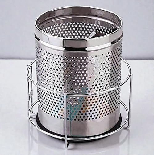 Image of FineArts Bin Holder K Fine Stainless Steel Wall Mount Dustbin Stand for Kitchen & Bathroom Garbage Bin Holder Space Saving Waste Bin Support Rack.