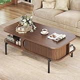 Coffee Table, 39.4' Mid Century Modern Coffee Tables for Living Room, Coffee Table with...