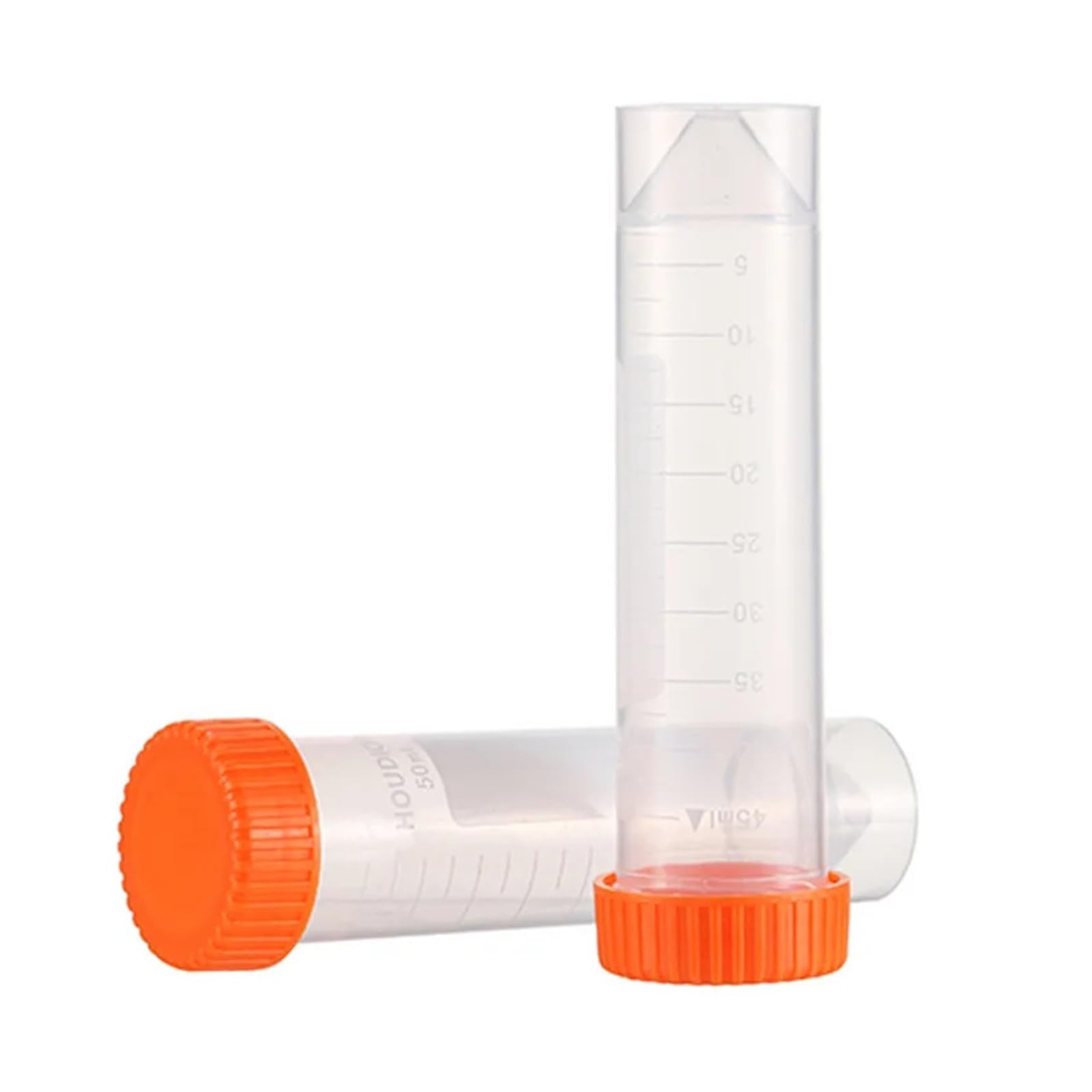 yingyingjia 50 ml 25 szt. probówek wirówkowych, probówki stożkowe, szczelne nakrętki, pojemnik plastikowy, skalowane znaczniki do pisania, laboratorium, szkoła laboratoryjna