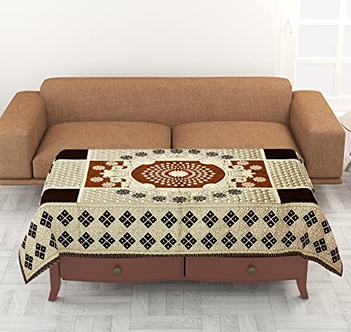 Image of Luxury Attractive Design Chenille 4 Seater Center Table Cover Pack of 1, 36 X 55 Inch