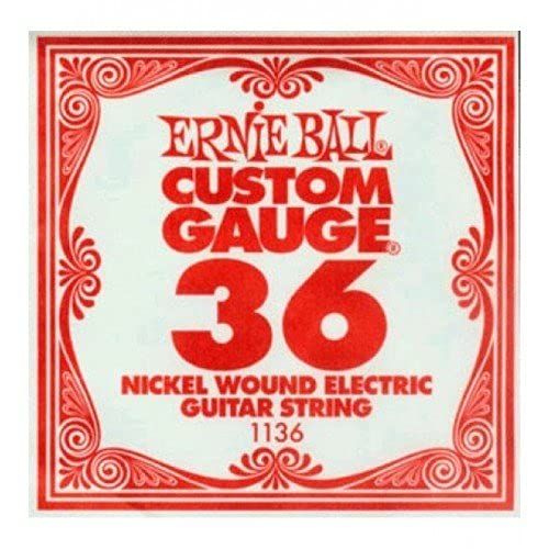 Ernie Ball: 1136 Custom Gauge .036 Nickel Wound Electric Guitar String. Für E-Gitarre - Les Beatles, Paul McCartney, John Lennon, RIngo Starr, George Harrison Ernie Ball: 1136 Custom Gauge .036 Nickel Wound Electric Guitar String. Für E-Gitarre