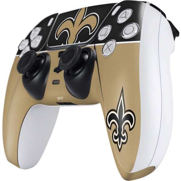 Skinit Decal Gaming Skin Compatible with PS5 Controller - Officially Licensed NFL New Orleans Saints Zone Block Design
