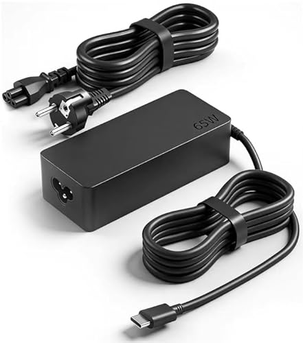 Niniber Chargeur Remplacement Lenovo USB C 65W,Ordinateur Portable Compatible avec ThinkPad Carbon X1 T14 T15 L14 T480 T490 T580 Chromebook C330 S330 100e,Yoga C930 C940 720,Type C Adaptateur Secteur