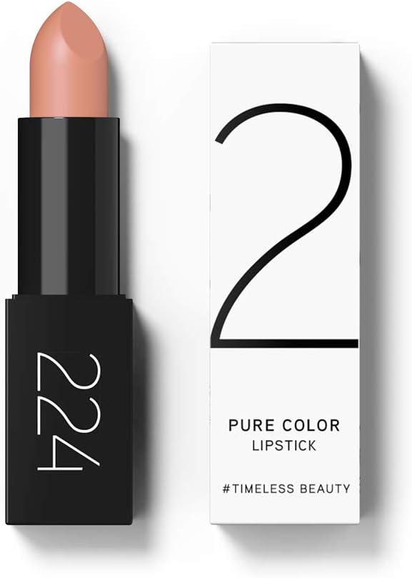 224 Cosmetics Pure Color Lipstick - natural, vegan , cruelty - feel good formulas , from parabens and silicones - Nude Kiss