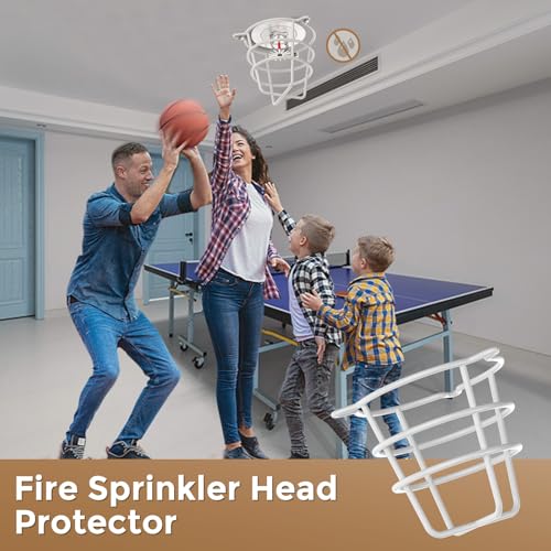 Image of 8 Pcs White Fire Sprinkler Head Guard Cover,Durable Fire Spirnkler Head Guard for Both 1 /2 inch & 3 /4 inch Fire Head,Guard for Fire Head for Protecting Flush Mount /Side Wall /Pendent Head Semi