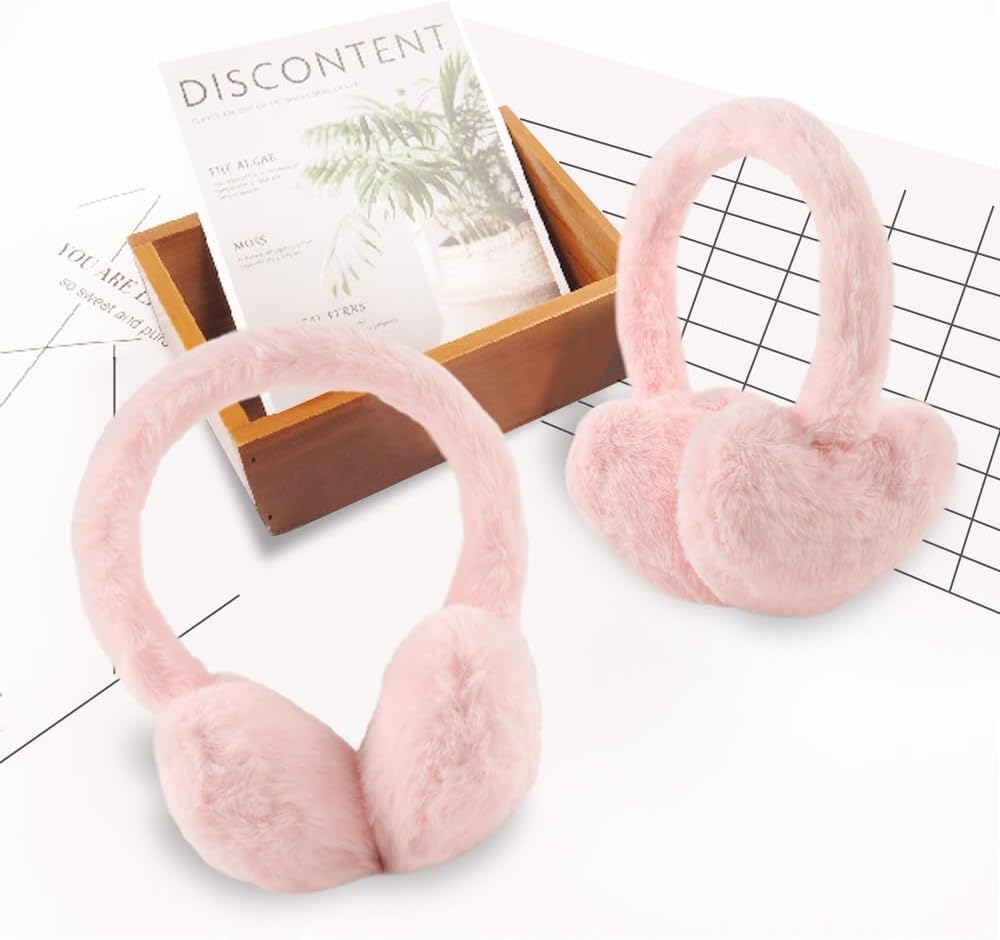 Yuoahcn Toddler Kids Winter Earmuffs Girl Warm Ear Muffs Baby Girls Plush Ear Warmers Cute Ear Covers Headband 3-8Y - Image 4