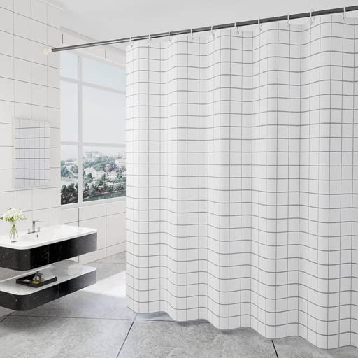 JRI® Shower Curtain PEVA Waterproof Sephina Printed Bathroom AssortedDesign (Squares-180x180) - (Same Day Dispatch)