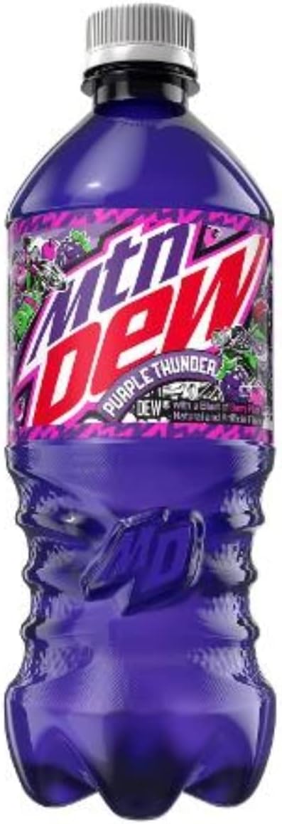 Mtn Dew Purple Thunder 4 pack Mountain 20 oz bottles