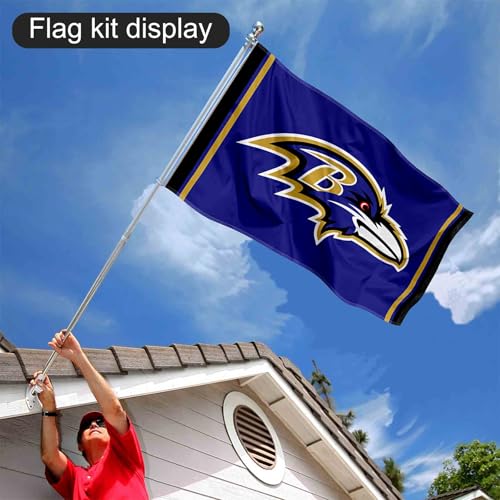 Kit mât et support Baltimore Ravens équipement fixation drapeau NFL - 6