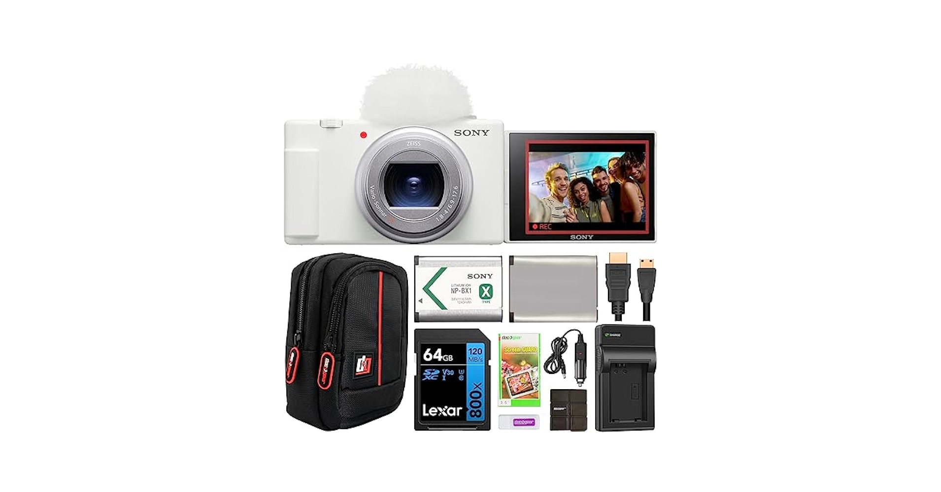 極美品　SONY ソニー VLOGCAM ZV-1M2 ホワイト Sony ZV-1M2 20.1 MP Compact Digital Camera - 4K WI-Fi