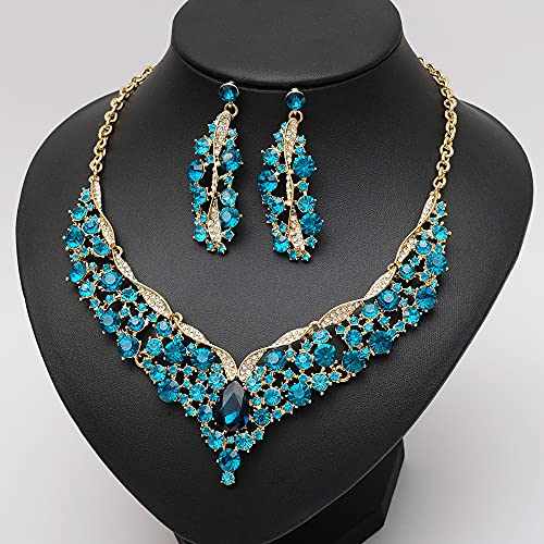 Elegant-Austrian-Crystal-V-Shaped-Statement-Necklace-Earrings-Set-Bridal-Wedding-Prom-Costume-Jewelry-For-Bride-Bridesmaid
