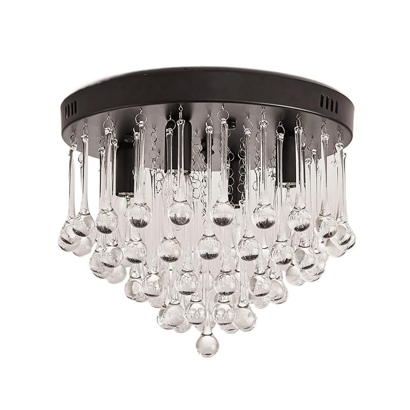 Plafonnier LED encastrable noir de 9.8 pouces variable pour salon