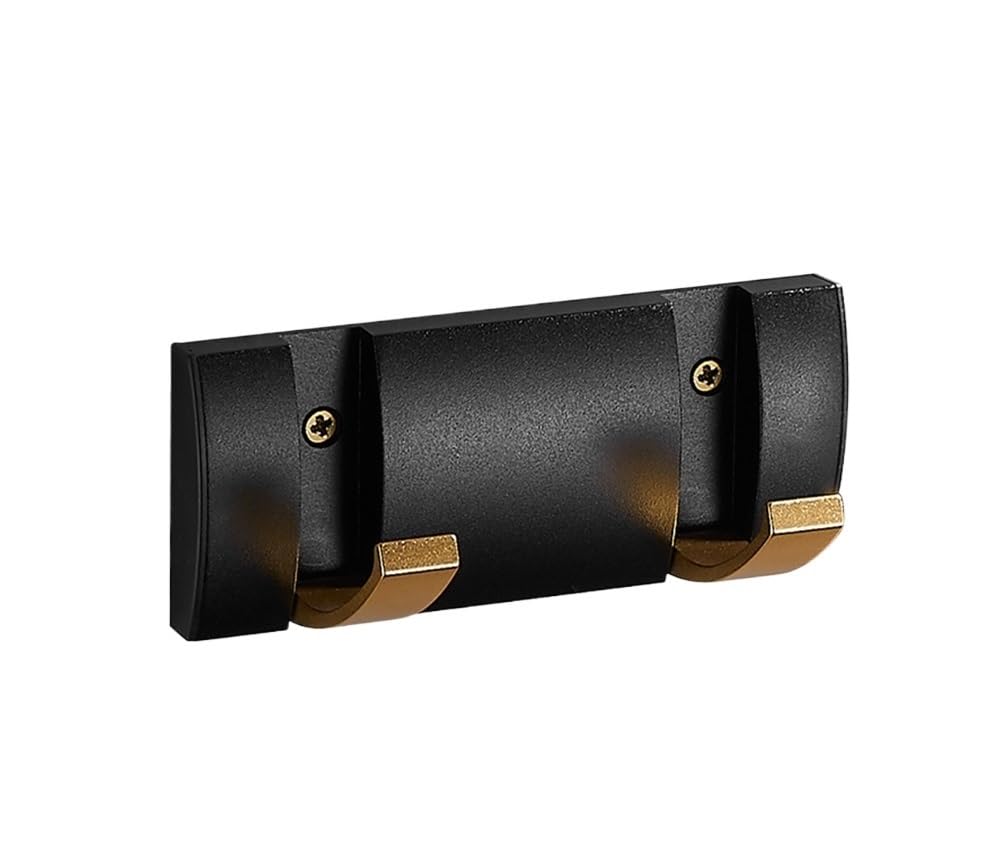 Hgniang 2 Hook Style 2 Robe Hook Folding Clothes Black Gold Rack Hanger Towel Aluminum Kitchen Door Wall Mounted