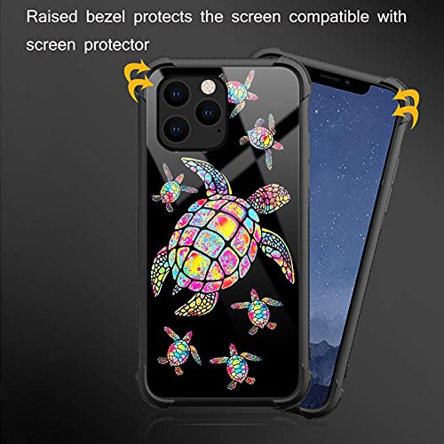 CARLOCA Compatible with iPhone 13 Case,Colorful Rainbow Turtle Family Graphic Design Shockproof Anti-Scratch Drop Protection Case for iPhone 13 - image 3