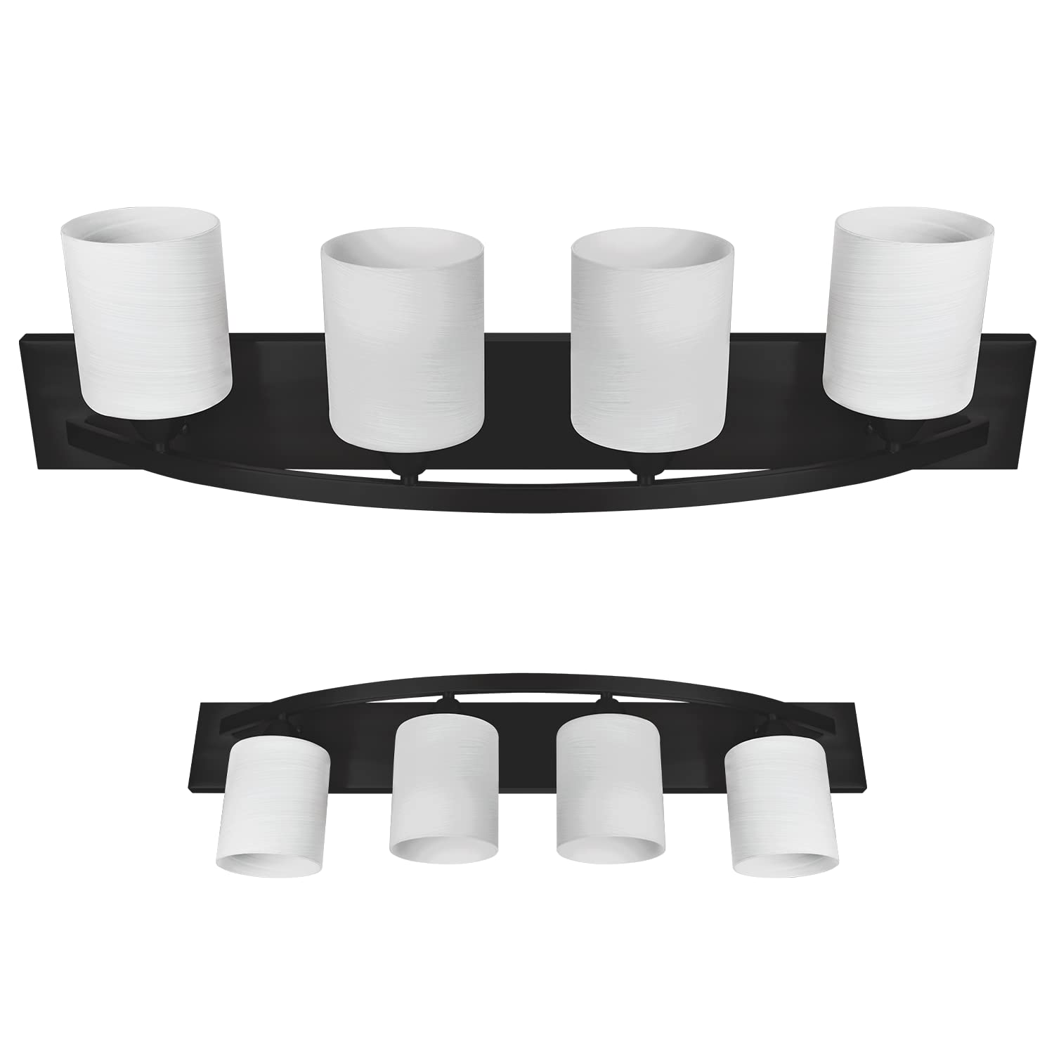 Photo 1 of *MISSING TWO GLASS SHADES*
Nuk3y Modern Bathroom Vanity Light Fixture with Light Globe Brushed Nicke 4 Lights