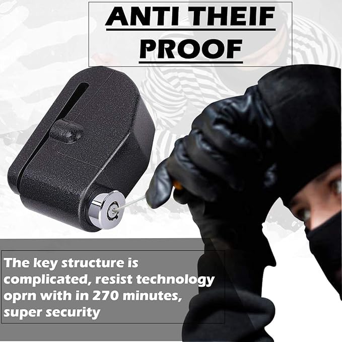 Image of Heavy Duty Keyed Lock | Hardened Steel Shackle Lock | Anti-Rust Security for Gate, Warehouse & Outdoor Use (ALT-19 Black)