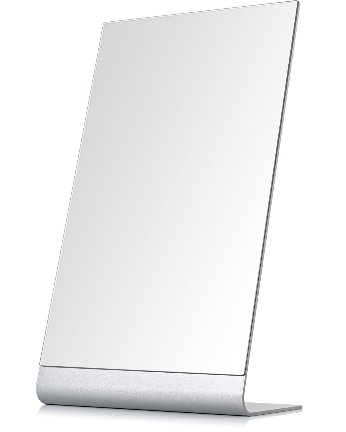 NEZZOE Grande specchio Frameless di trucco per la scrivania, specchio diritto di alluminio della Tabella a 15 pollici