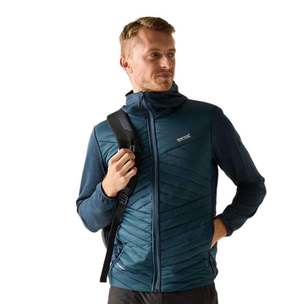Regatta Mens Andreson Marl Hybrid Quilted Jacket Water Repellent Insulated Walking Coat