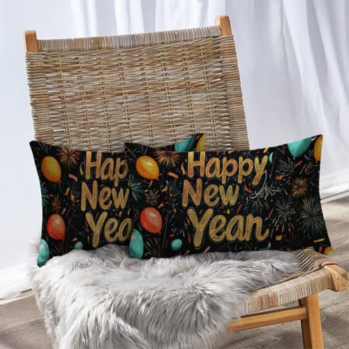 Housse de coussin extérieur imperméable 40x60cm noir lot de 2 housse coussin