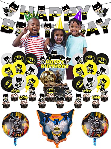Decoración Cumpleaños Batman Globos Decoracion Batman Pancarta Cumpleaños Batman Decoración...