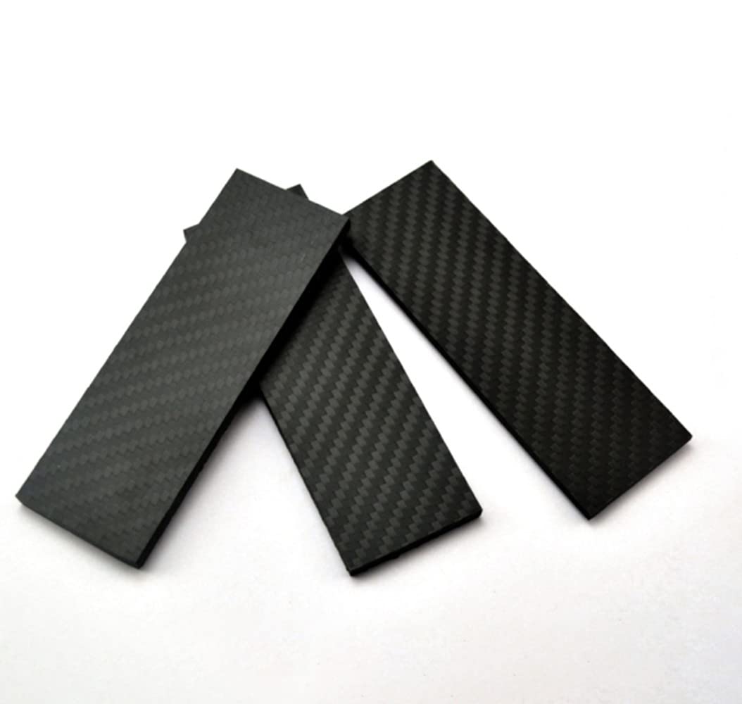 1 Paio di Manici di Coltello in Fibra di Carbonio 3K Materiale Lastre Maniglia A Bilancia Coltelli Strumento Personalizzato Fai Da Te per Coltello Rendendo(120X40X6MM)
