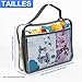 4er-Set XL Spielzeug-Aufbewahrungstaschen aus PVC | Wasserdicht mit Reißverschluss & Netzfächern | Für Bausteine, Badespielzeug, Puzzle (34x7.6x26.5 cm)