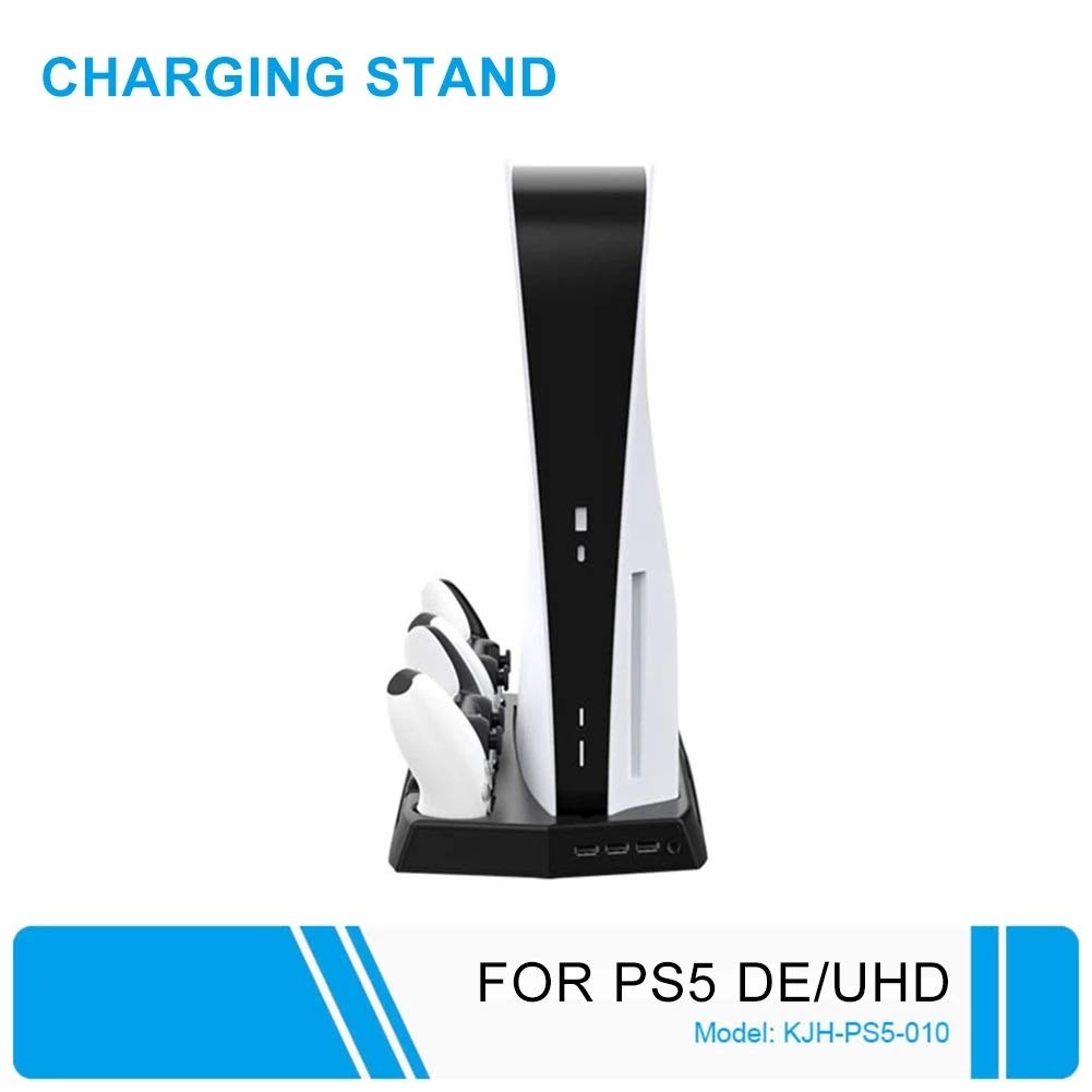 Caricatore Hub USB con ventola di raffreddamento, 3 porte per accessori di gioco, compatibile con PS5