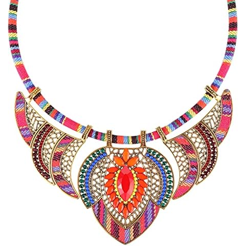 Tribal Beaded Choker Necklace for Women Cover