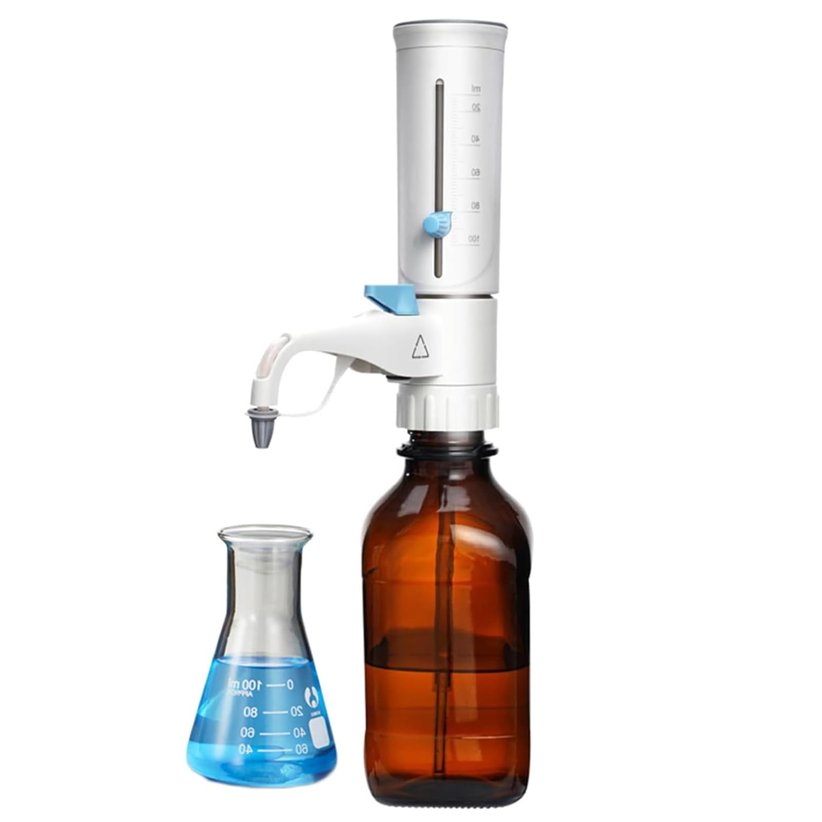 Equipo De Laboratorio para Dispensar Líquidos, Dispensadores Ajustables para Botellas con Escala Precisa Y 5 Adaptadores De Boca, Volumen Ajustable para Solventes Y Reactivos De Investigación.